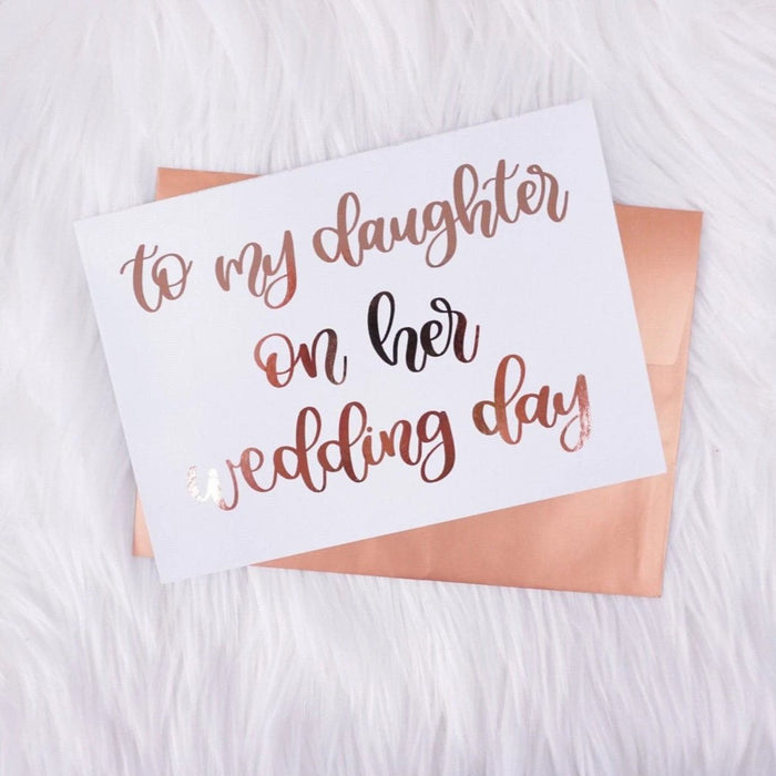 To My Daughter on Her Wedding Day Card & Envelope