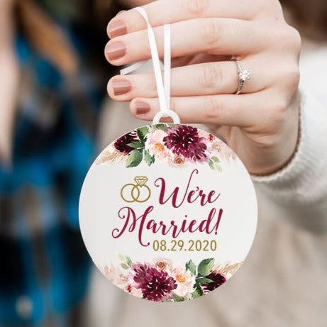 We're Married Personalized Christmas Ornament