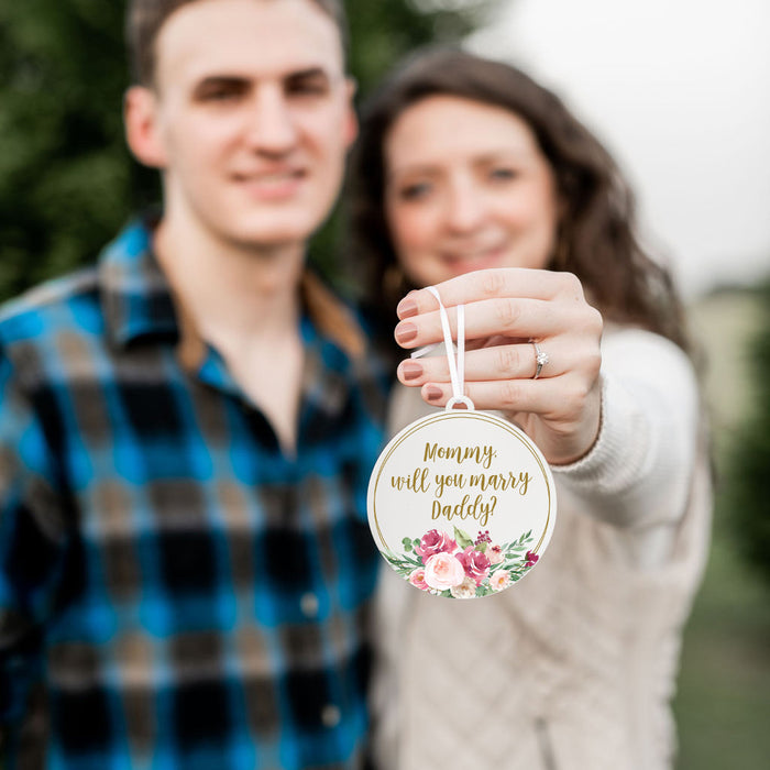 Mommy Will You Marry Daddy Proposal Christmas Ornament