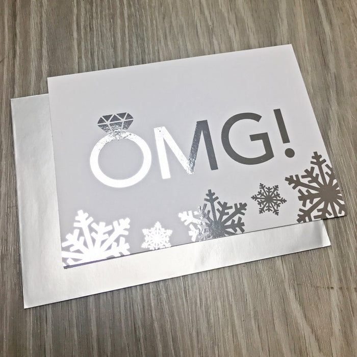 Winter Themed OMG Foiled Card & Envelope