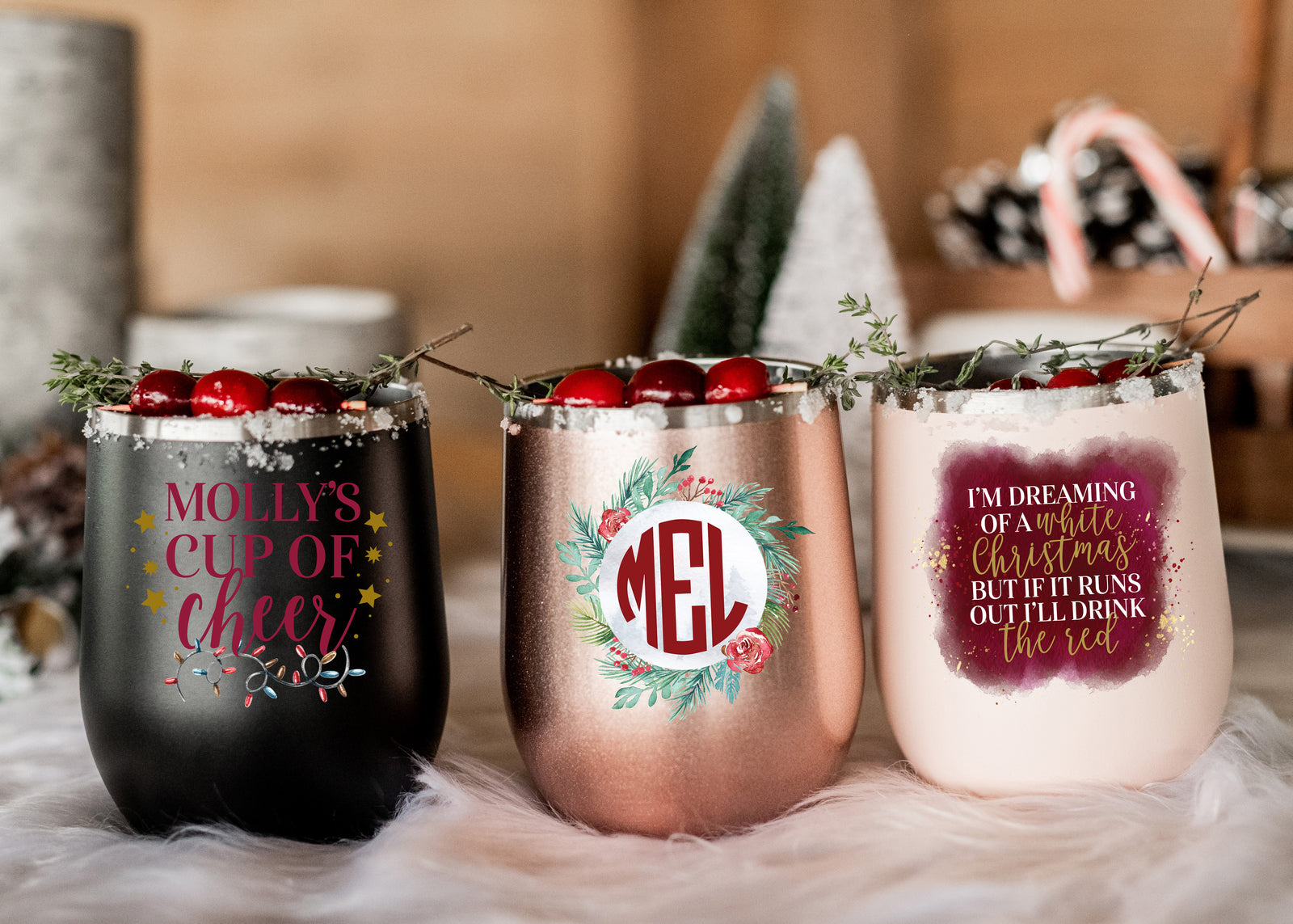 Holiday Wine Tumblers