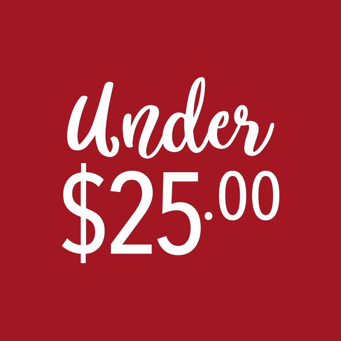 Under $25