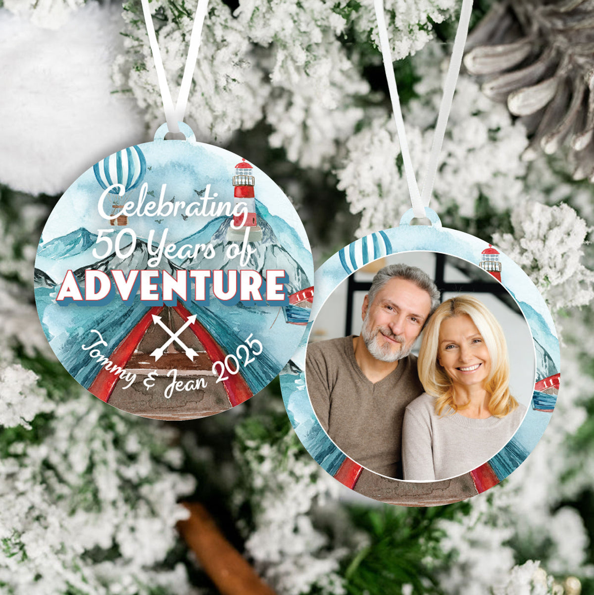 Anniversary Adventure Christmas Ornament