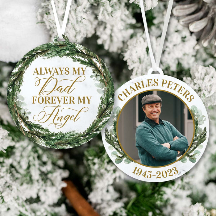 Always My Dad Forever My Angel Memorial Ornament
