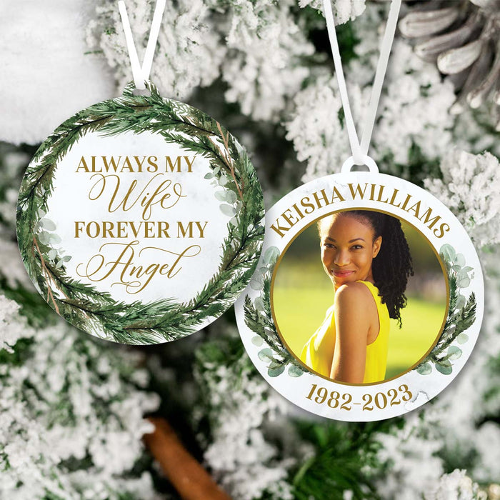 Always My Wife Forever My Angel Memorial Ornament