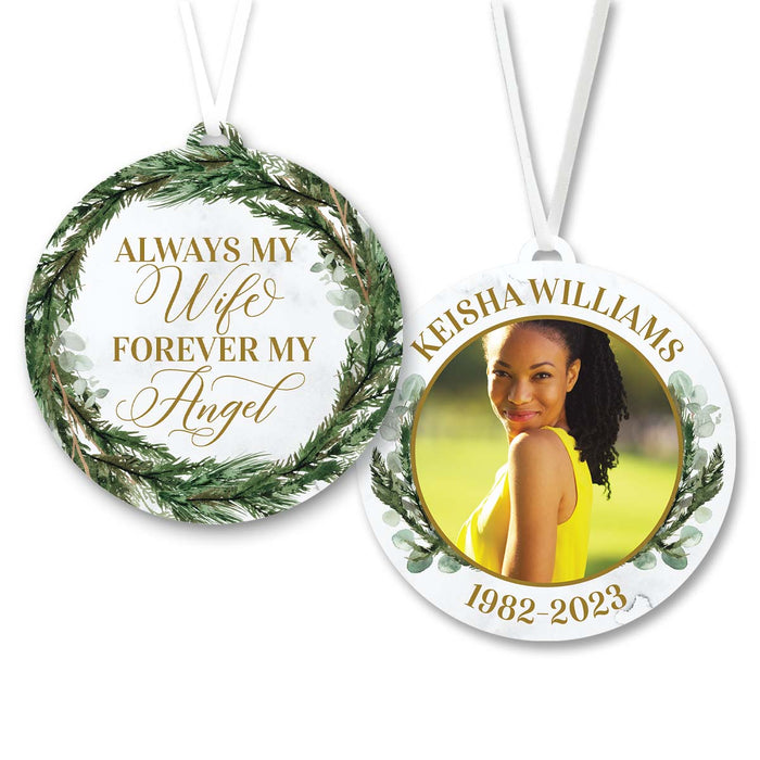 Always My Wife Forever My Angel Memorial Ornament