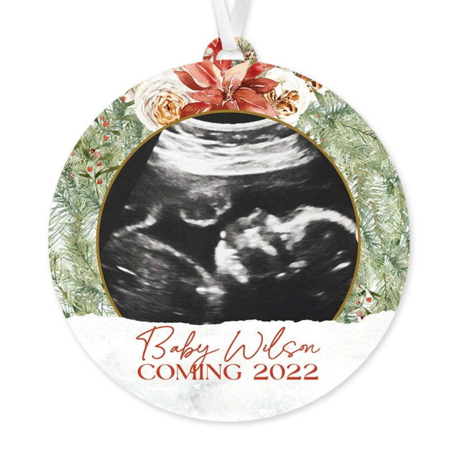 Baby Coming 2026 Ultrasound Ornament