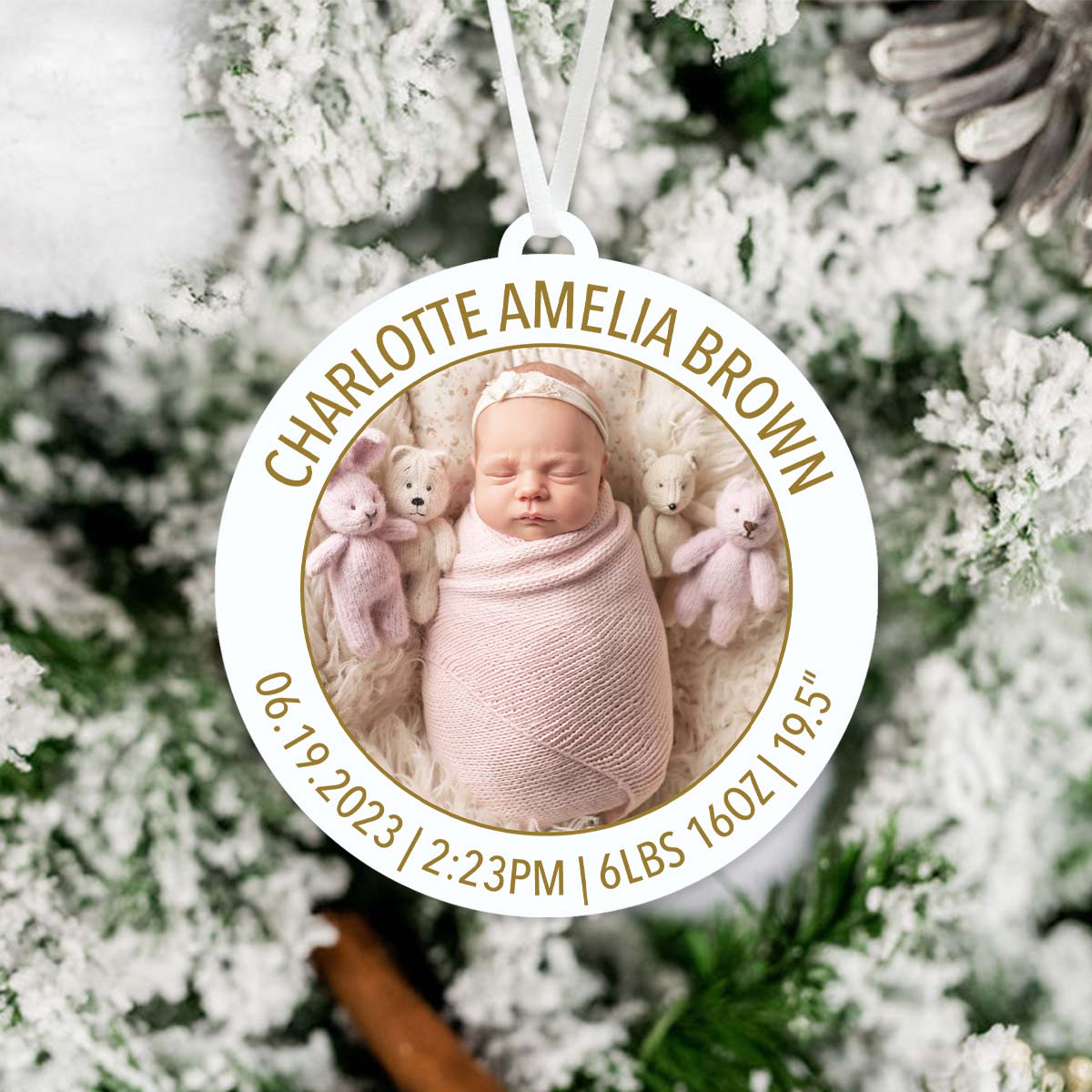 Baby Birth Stats Ornament