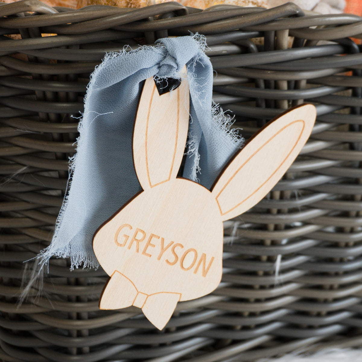 Easter Basket Tag - Bunny with Bowtie