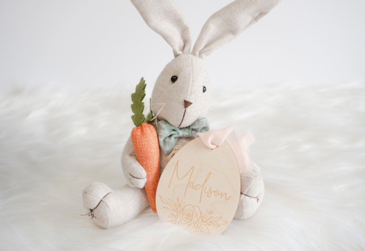 Easter Basket Tag - Floral Egg