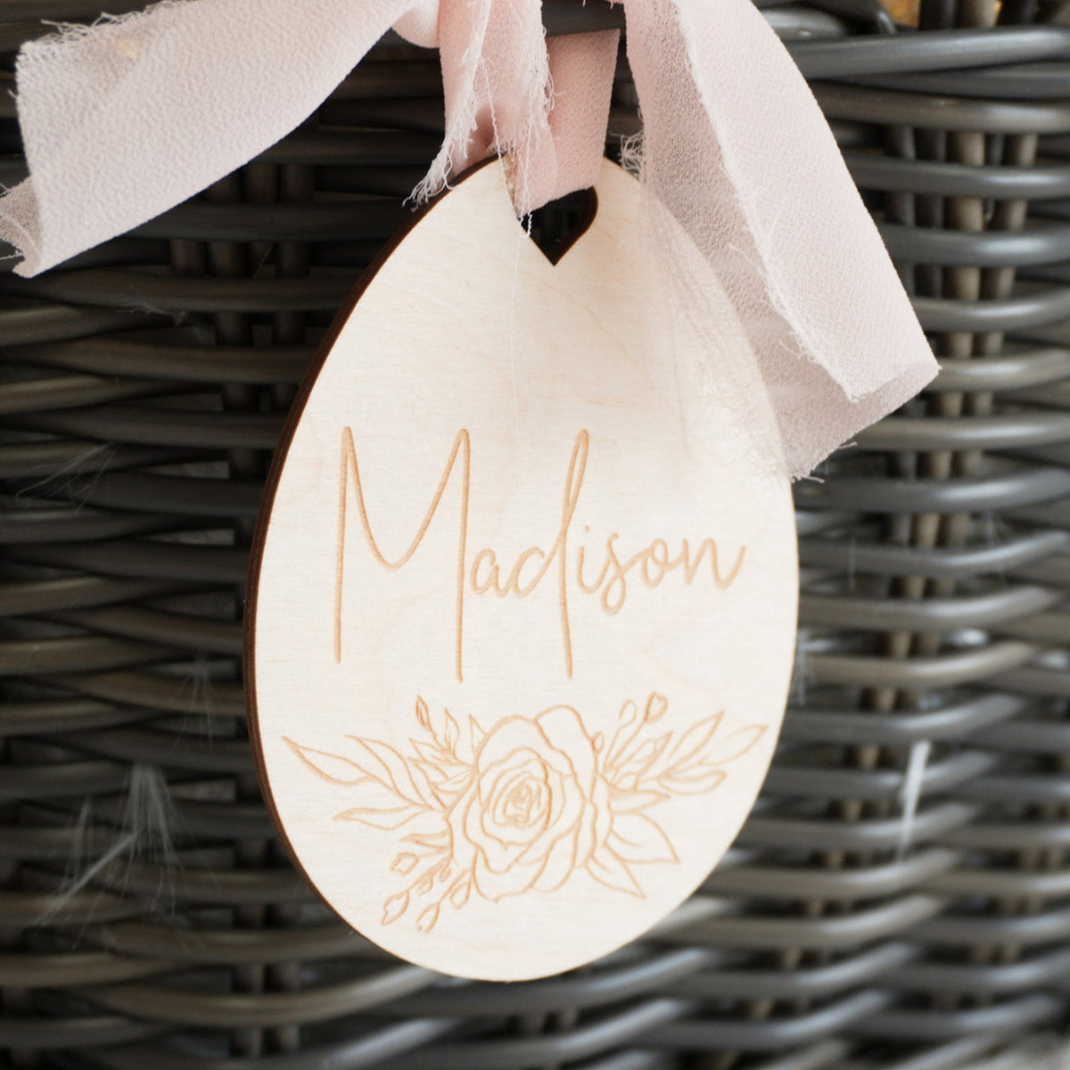 Easter Basket Tag - Floral Egg