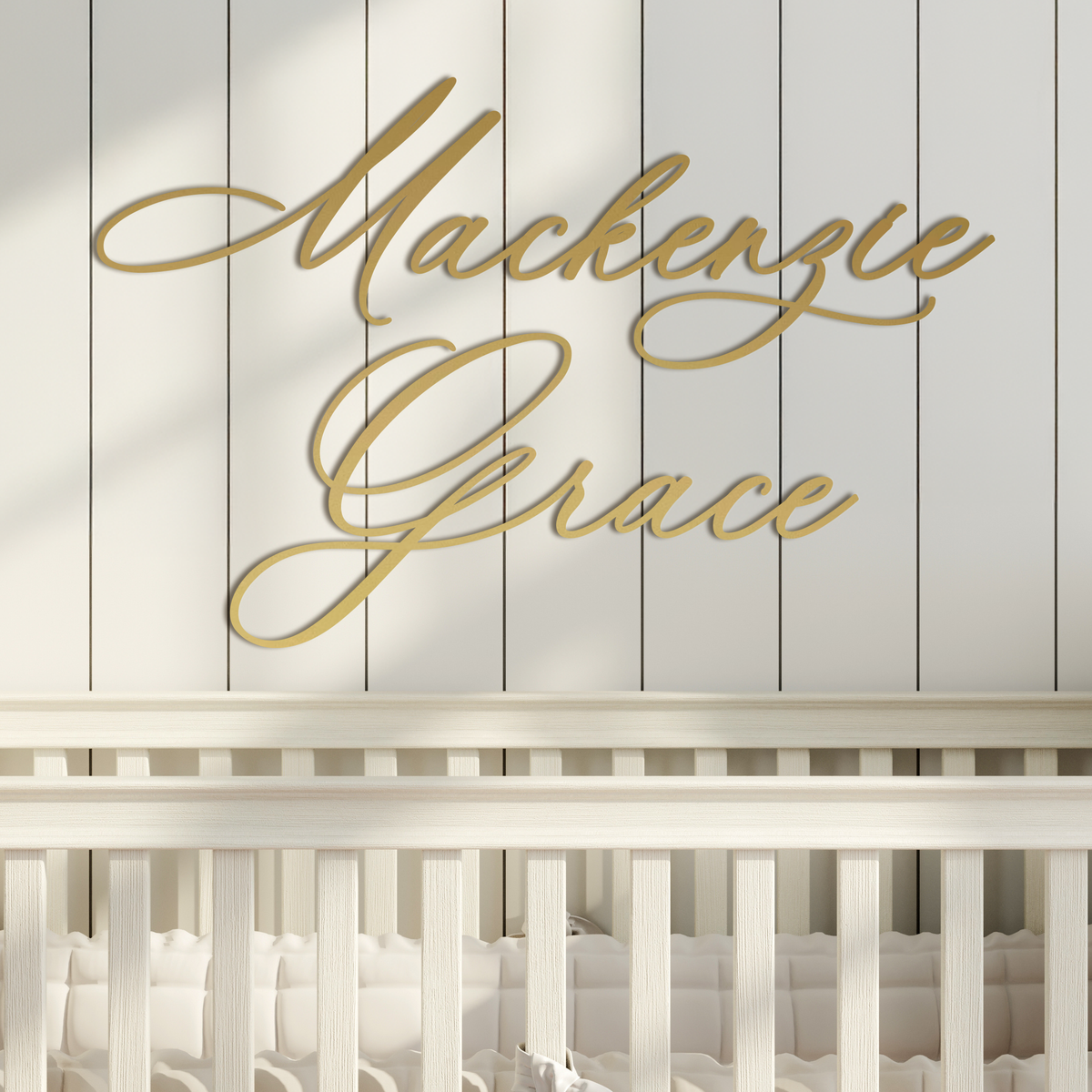 Gold Nursery Name Sign