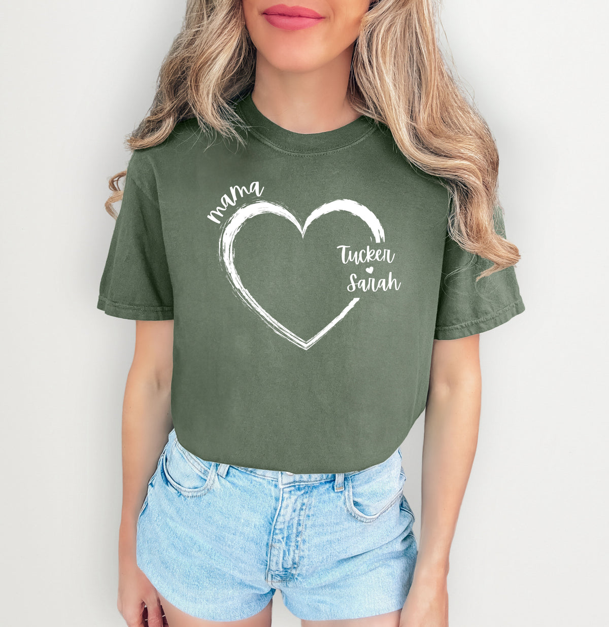 Green_Personalized_Mama_Shirt_with_Names
