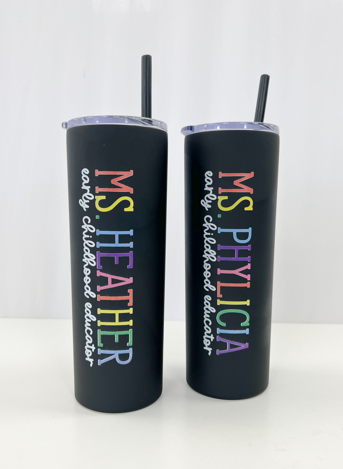 Personalized Teacher Rainbow Tumbler