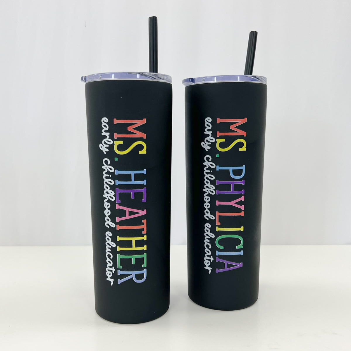 Personalized Teacher Rainbow Tumbler