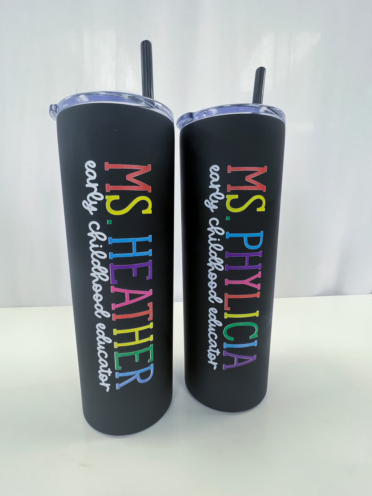 Personalized Teacher Rainbow Tumbler