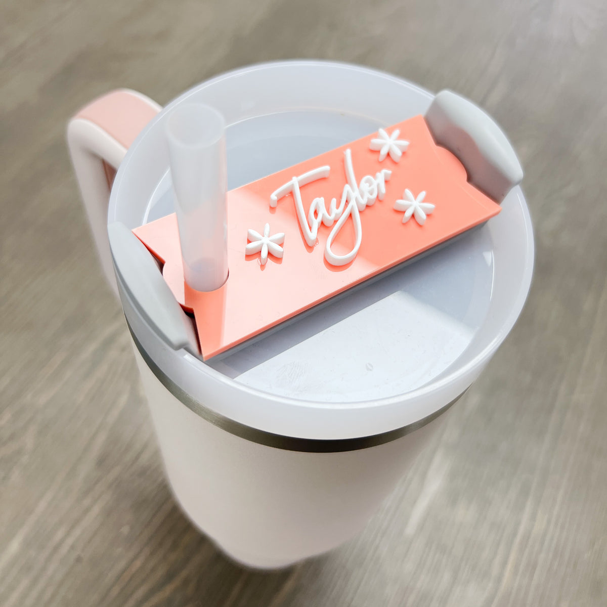 Tumbler Name Tag - Flowers