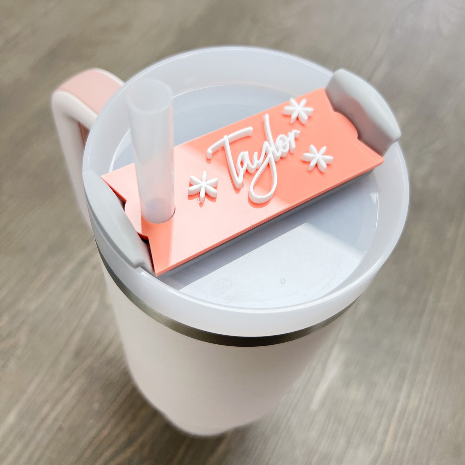 Tumbler Name Tag - Flowers