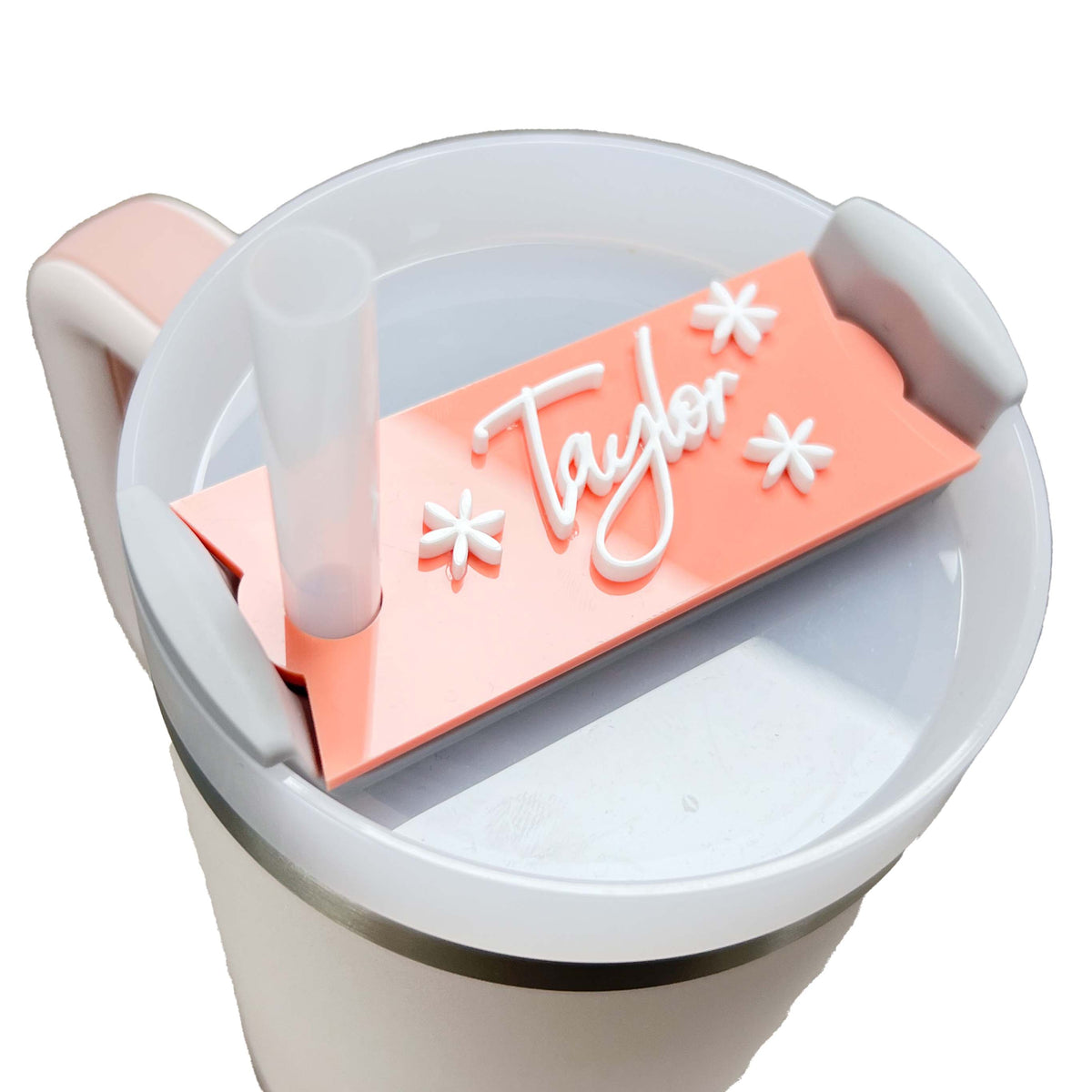 Tumbler Name Tag - Flowers