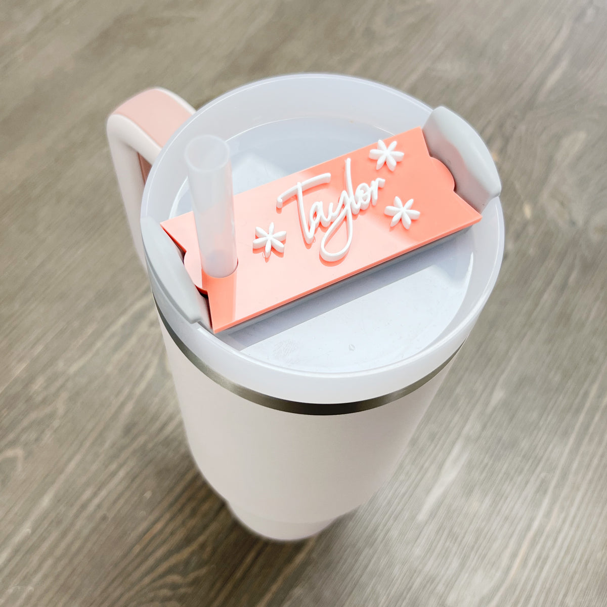 Tumbler Name Tag - Flowers