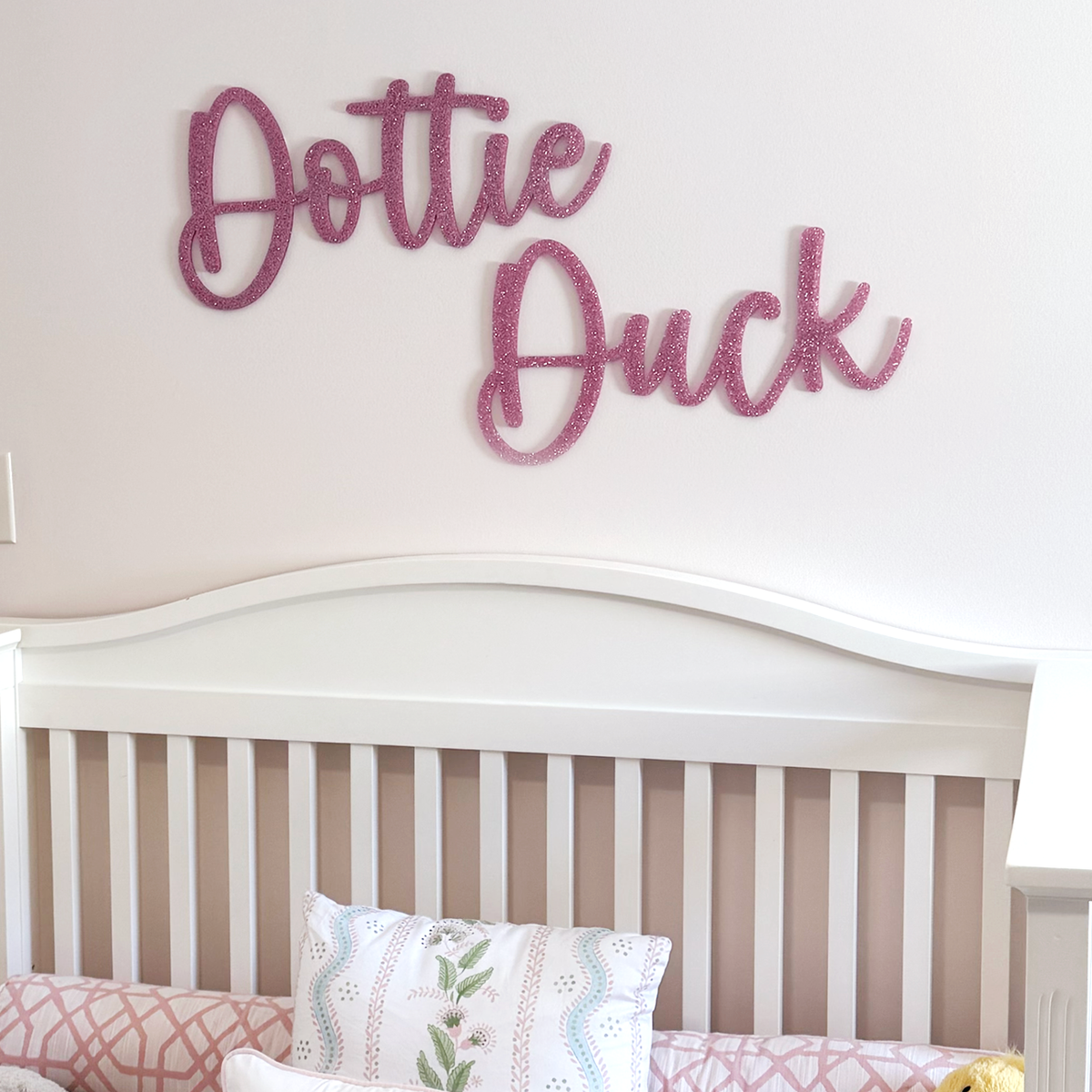 Pink Nursery Name Sign
