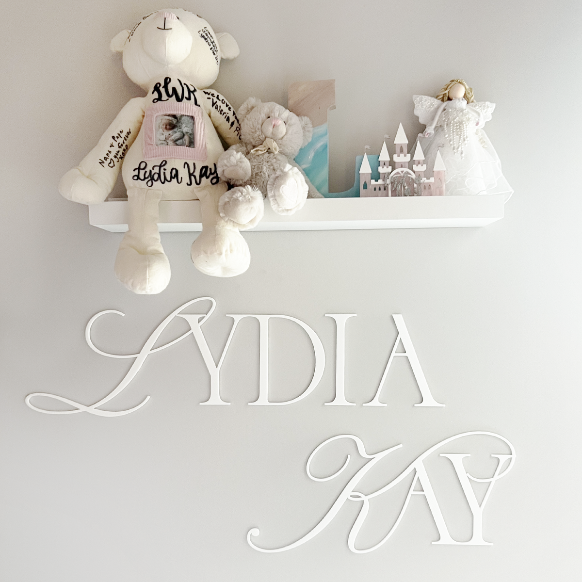 White Nursery Name Sign