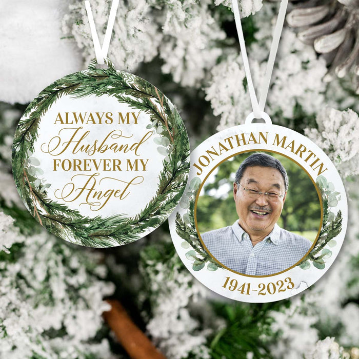Always My Husband Forever My Angel Memorial Ornament