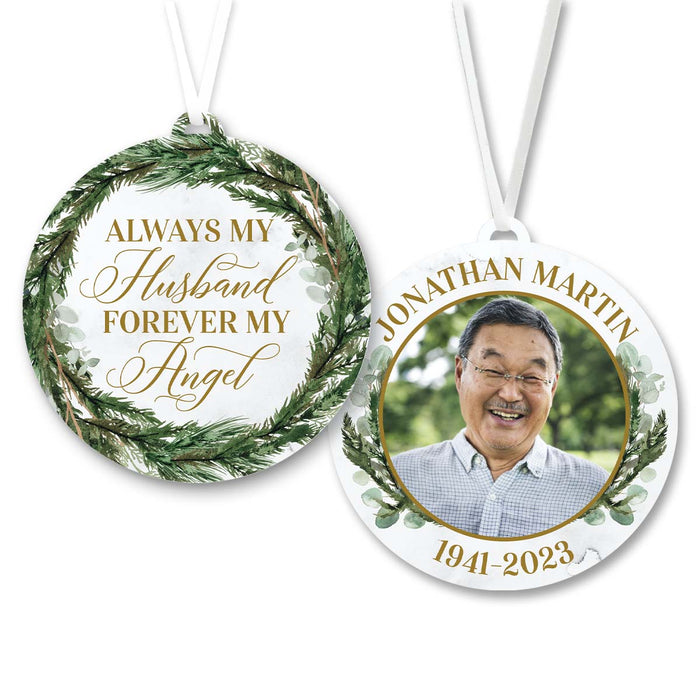 Always My Husband Forever My Angel Memorial Ornament