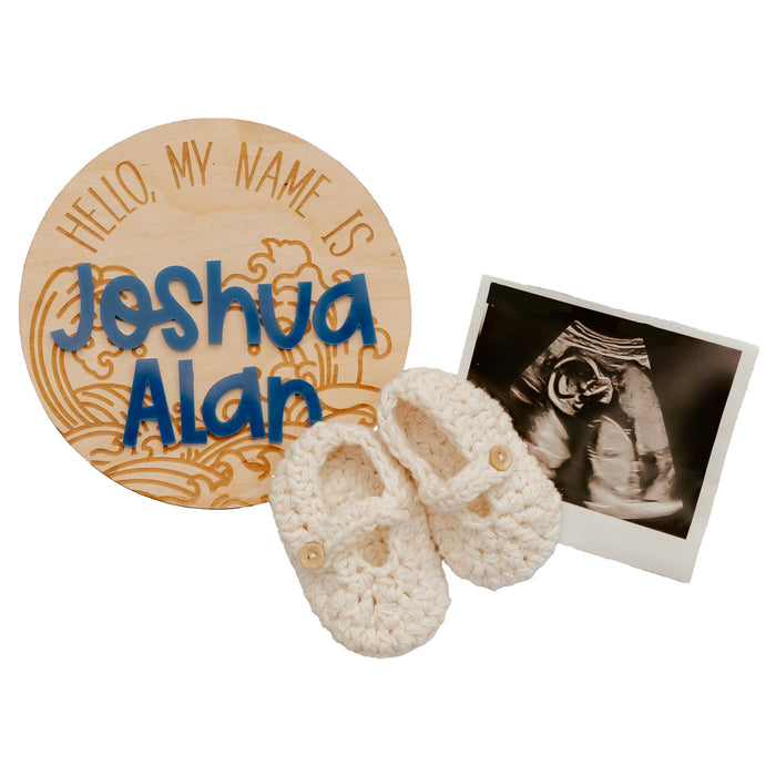 Personalized Baby Name Sign - Waves