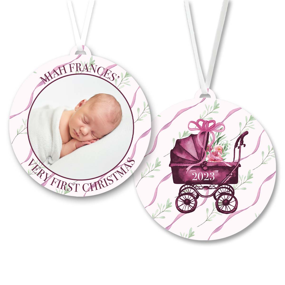 Baby Girl's First Christmas Ornament