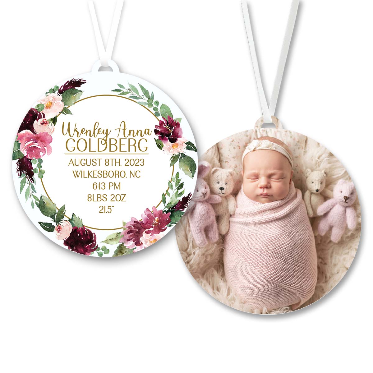 Baby Birth Stats Ornament