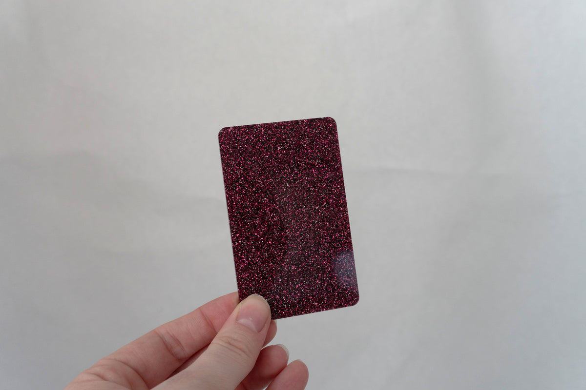 1/8&quot; Burgundy Glitter Cast Acrylic Sheets