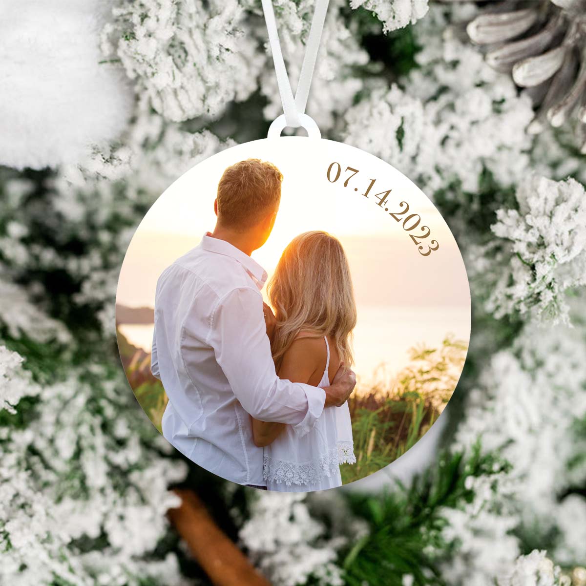 Personalized Date Photo Ornament