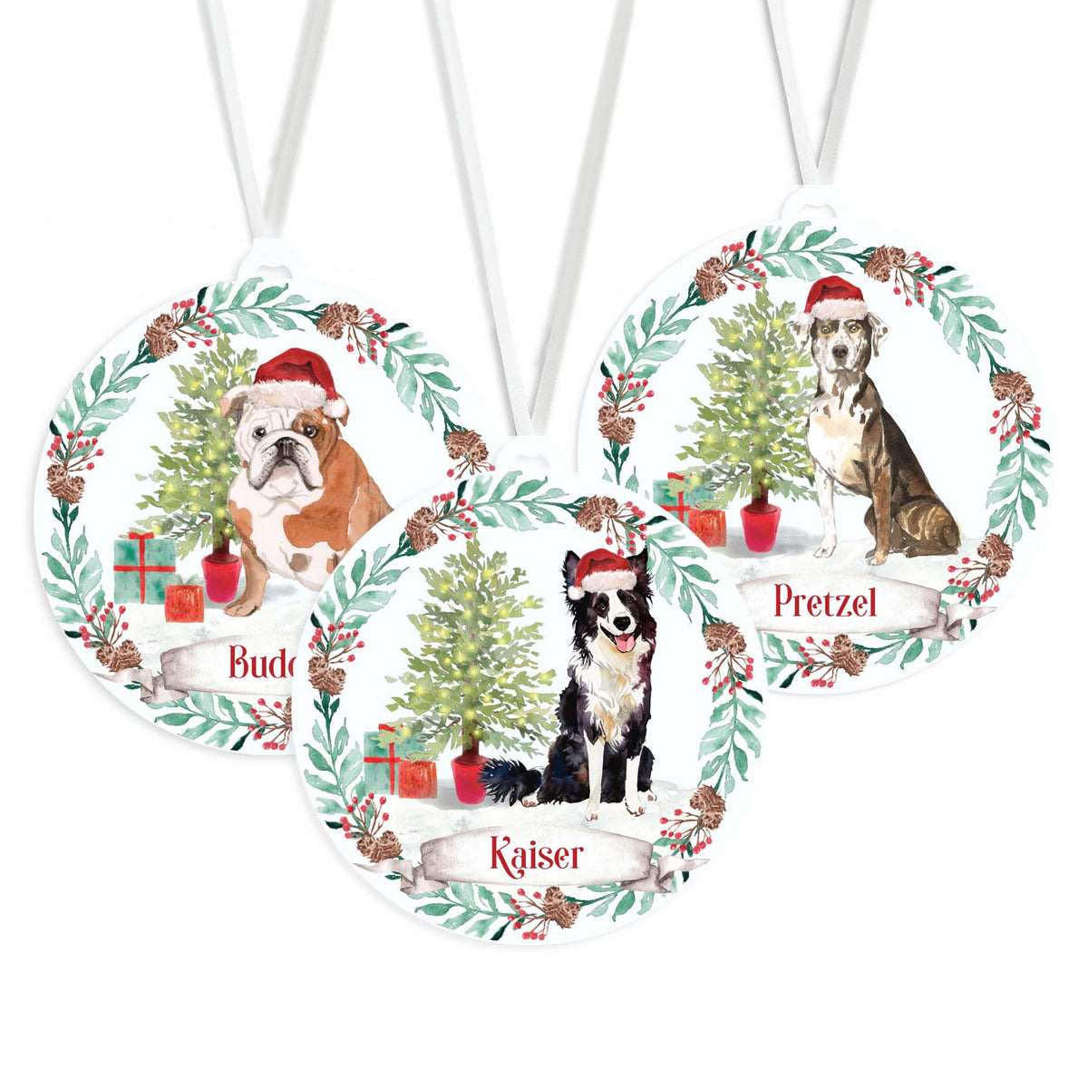 Watercolor Dog Ornament