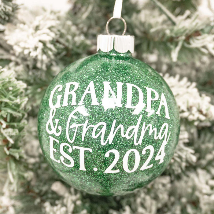 Grandpa and Grandma Est 2024 Ornament