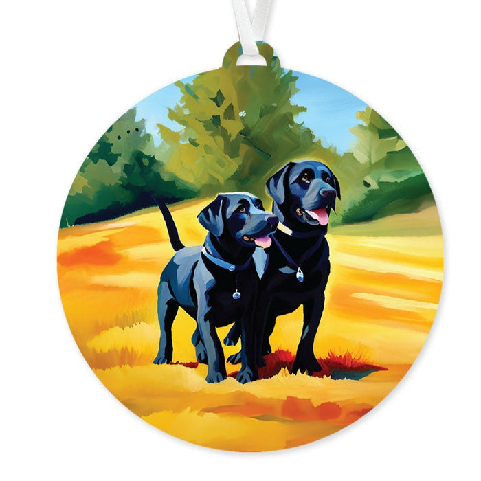 Black Labradors Ornament