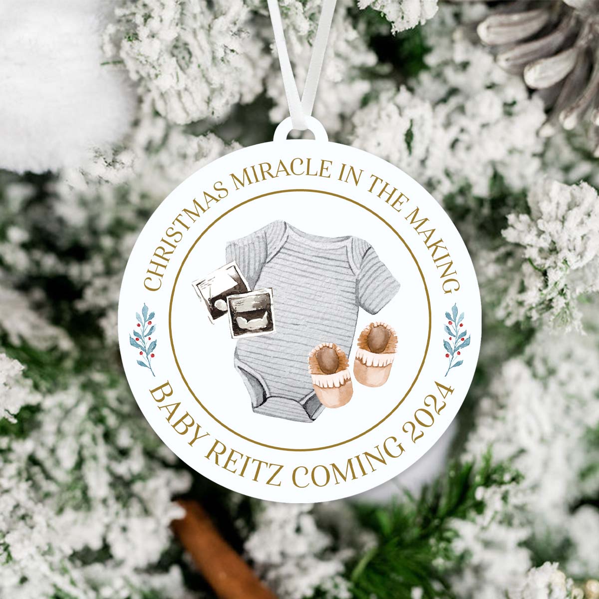 Baby Coming 2024 Ornament