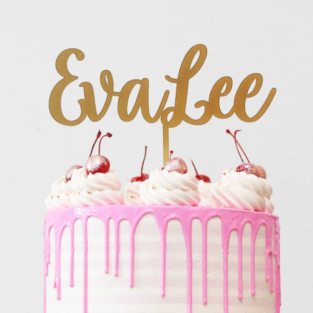 Name Cake Topper | Custom Cake Topper - Simple & Sentimental