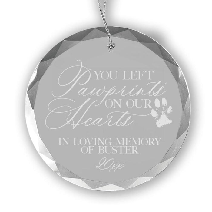 Pawprints on Our Hearts Dog Memorial Ornament