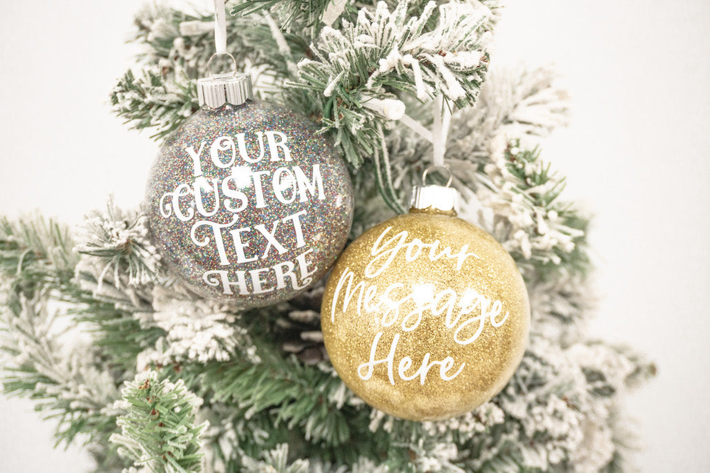 Personalized Glitter Ball Ornament