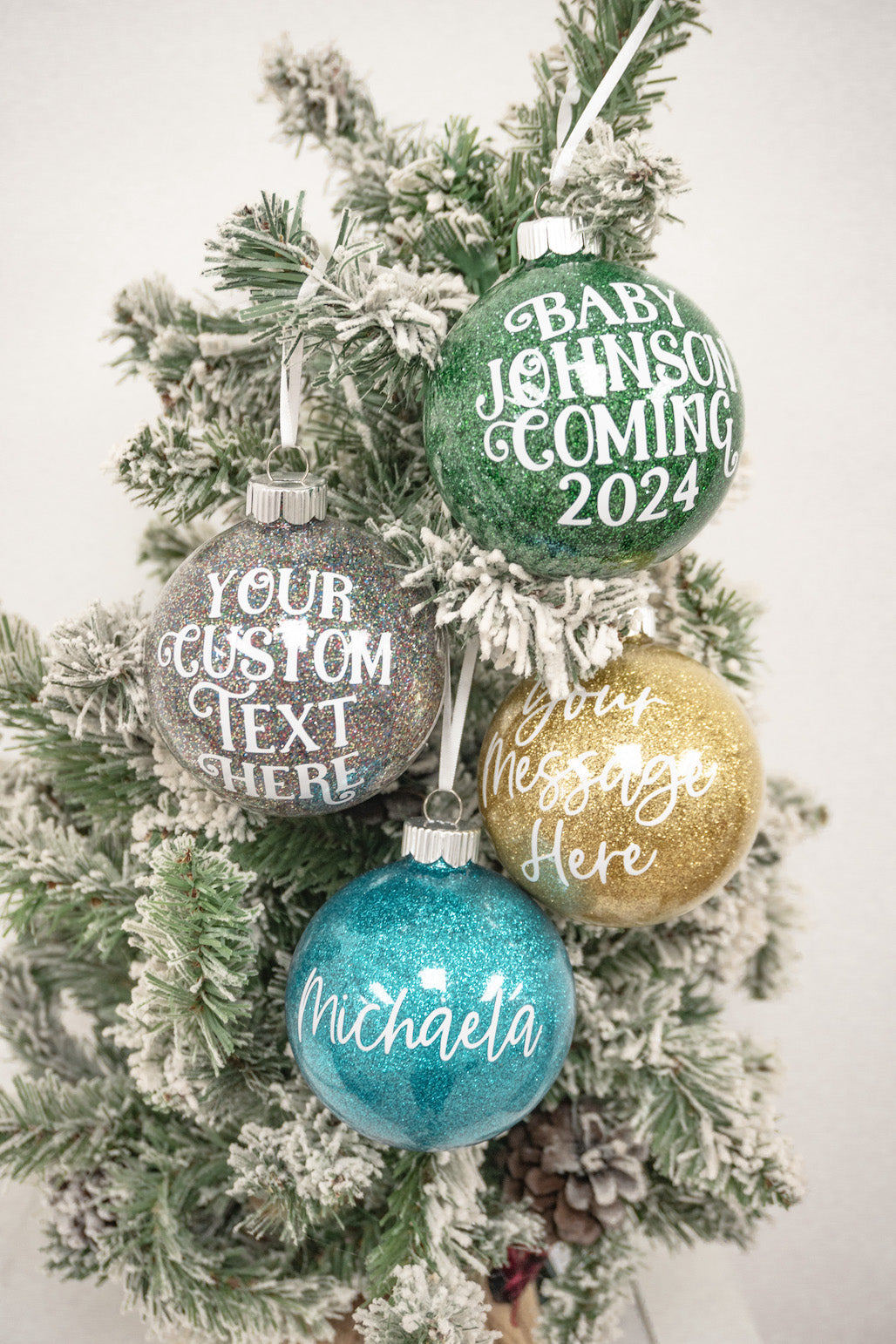 Personalized Glitter Ball Ornament