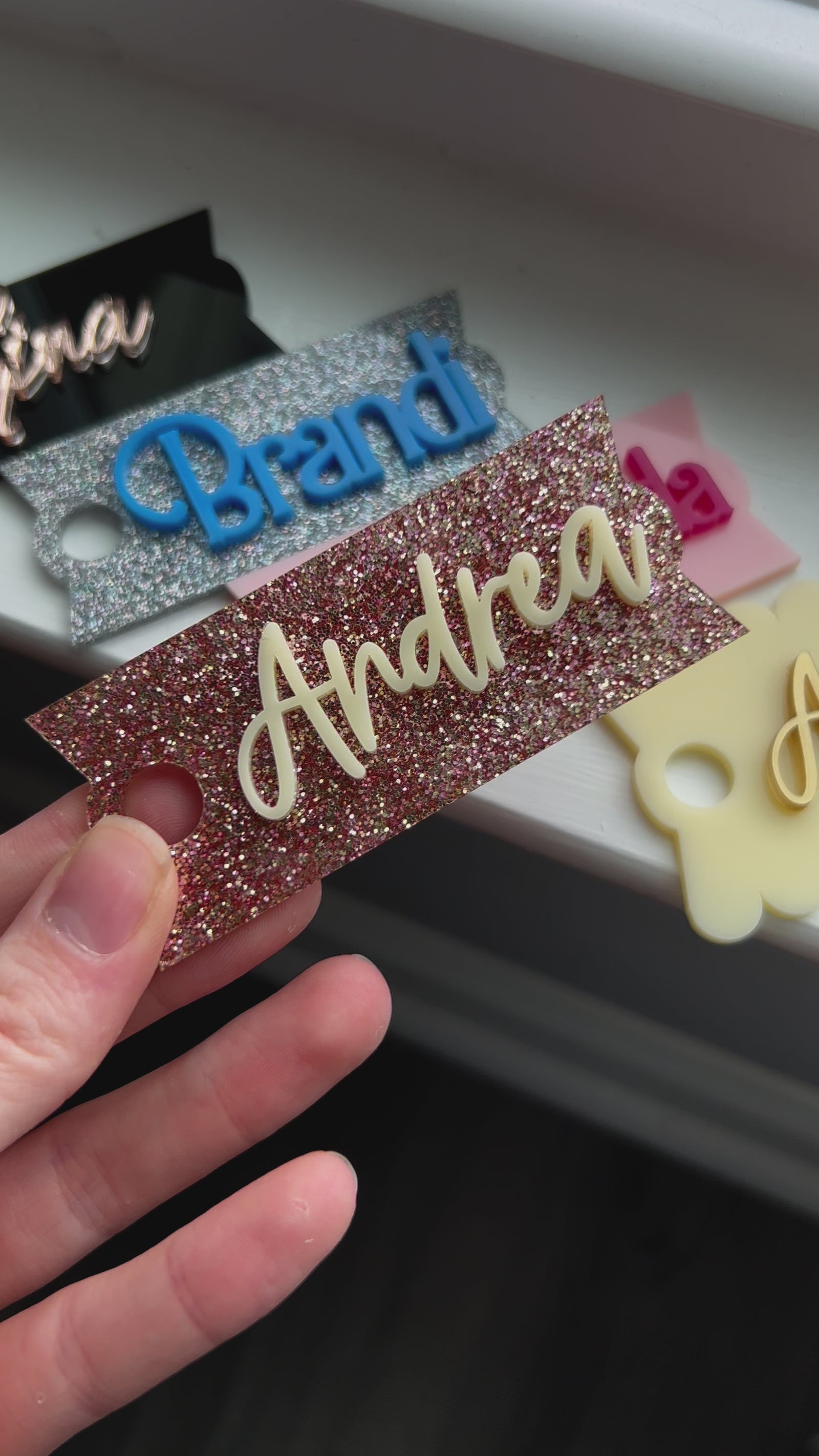 Tumbler Name Tag - Scalloped Edge