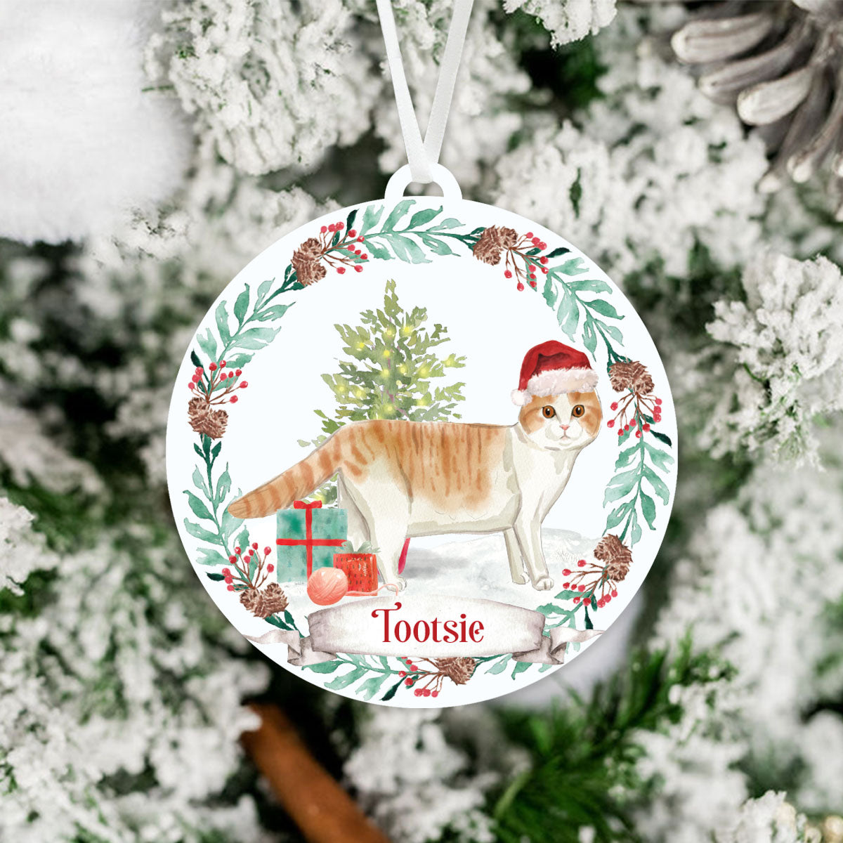 Scottish Fold Cat Ornament