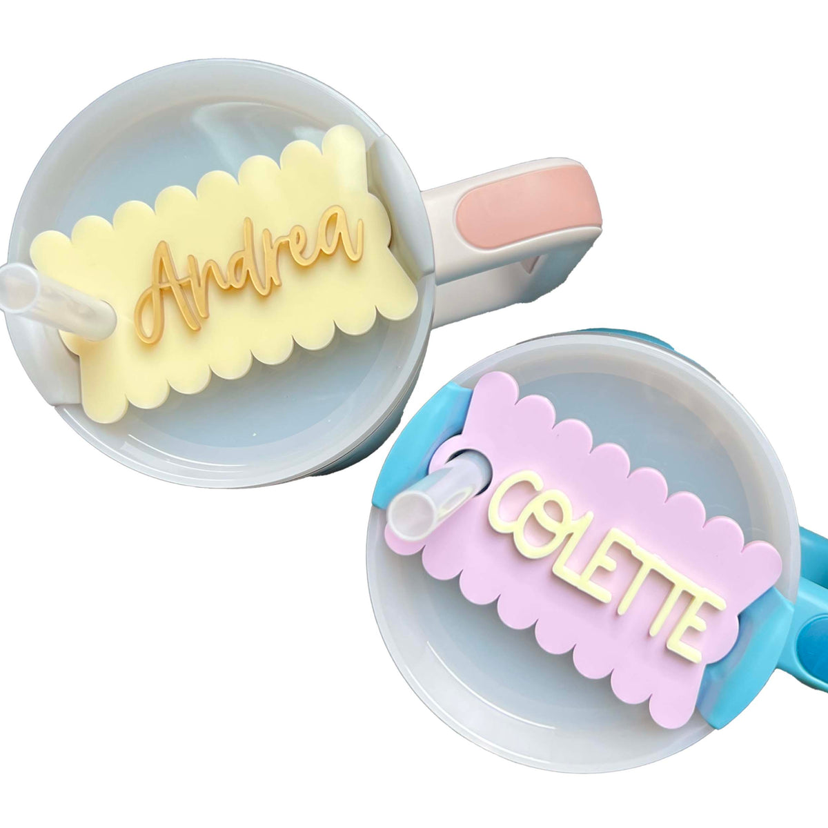 Tumbler Name Tag - Scalloped Edge