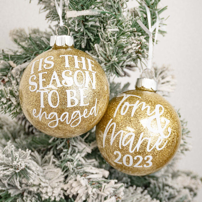 Tis the Season to Be Engaged Ornament