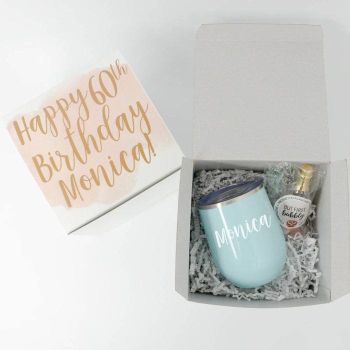 Personalized Year and Name Happy Birthday Gift Box