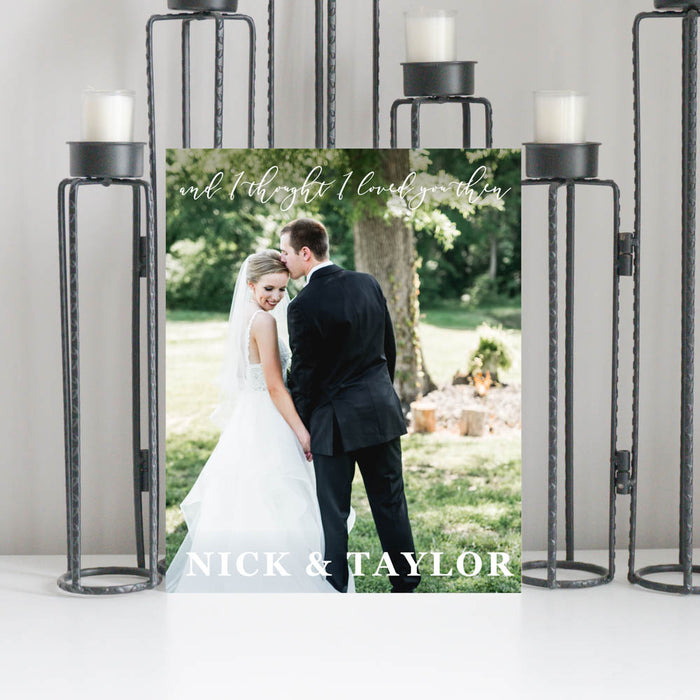 Personalized Thought I Loved You Then Photo Wall Art