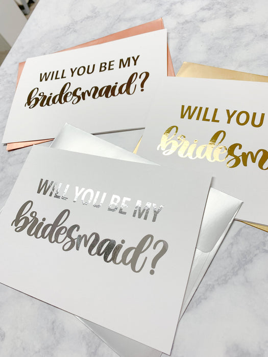 Bridal Party Proposal Foiled Card & Envelope