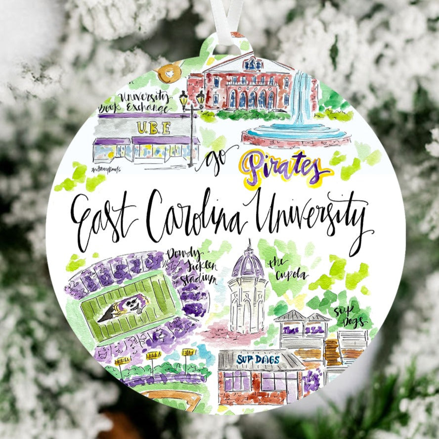 East Carolina University Ornament - Brittany Rawls Art