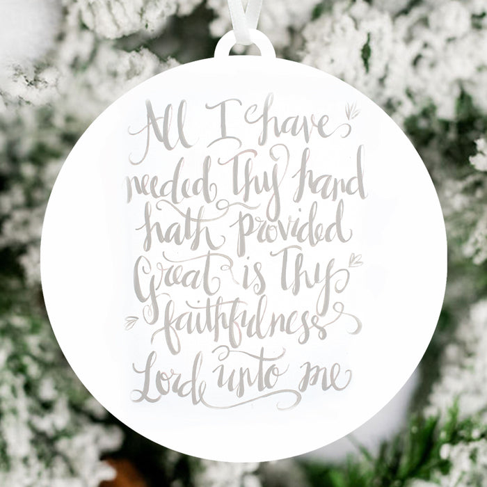Great Is Thy Faithfulness Ornament - Brittany Rawls Art